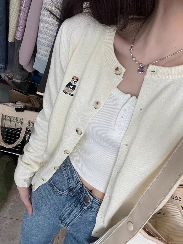 Women's Long Sleeve Knit Cardigan Short Jacket Lightweight Fall Winter Casual Layering Sweater - Image 2