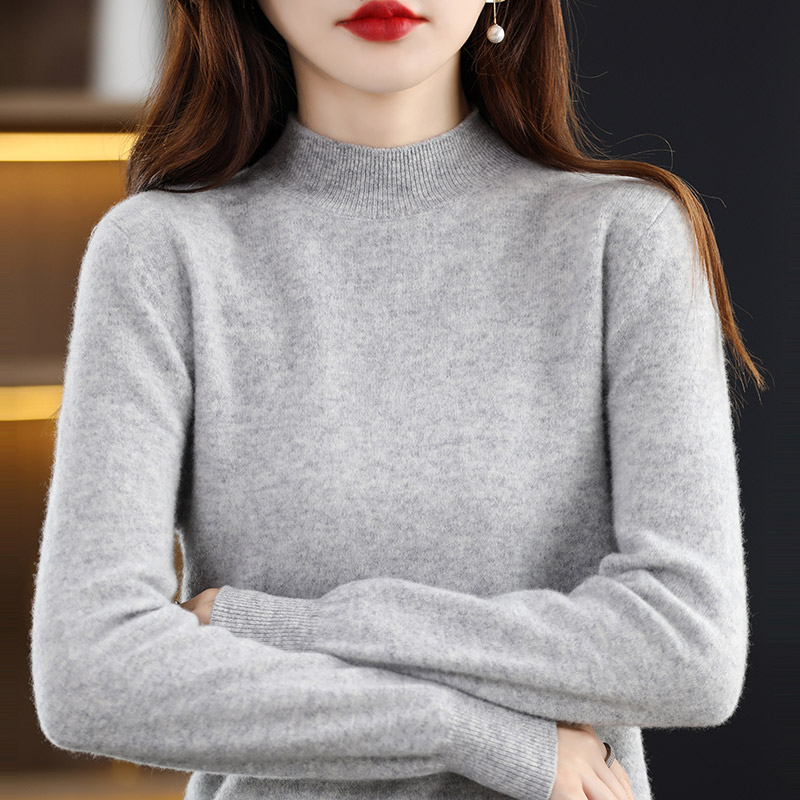 Women's Half Turtleneck Knit Sweater 2026 Winter Pullover - Image 5
