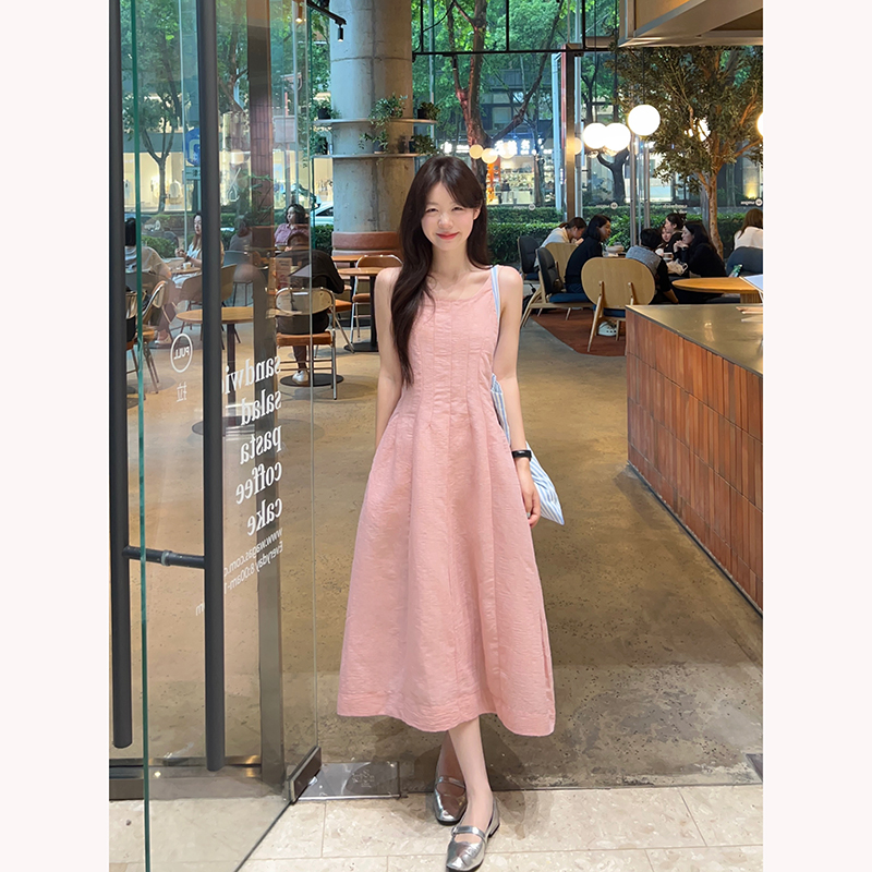 French Style Sleeveless Bubble Hem Midi Dress - Image 5