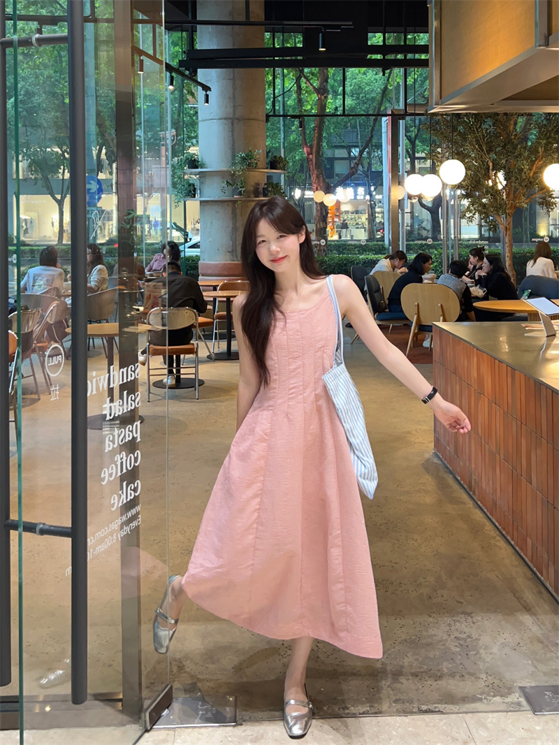 French Style Sleeveless Bubble Hem Midi Dress - Image 3