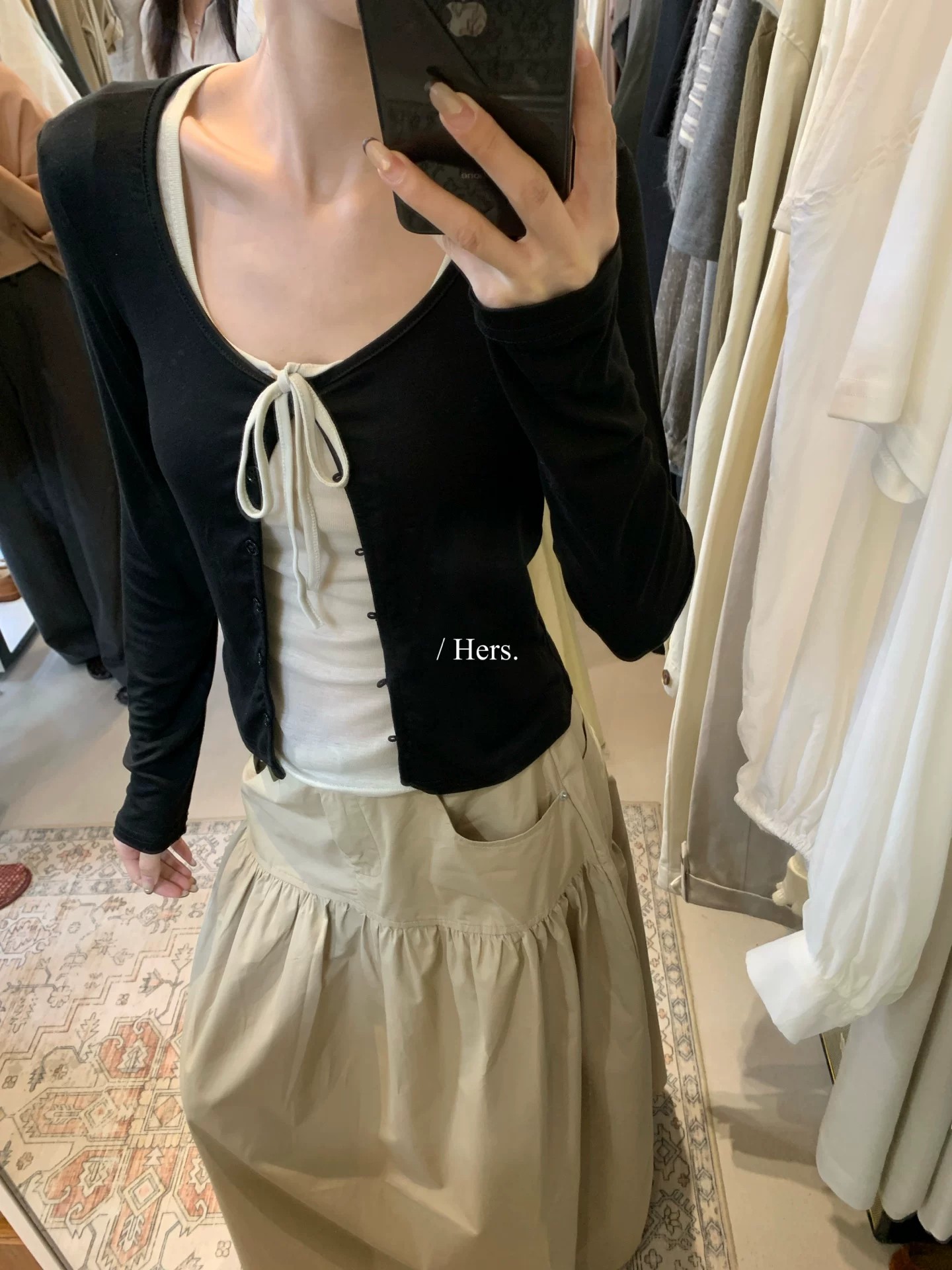 Women's Casual Two-Piece Set with Tie Top and Long Sleeve Cardigan Fall 2026 - Image 2